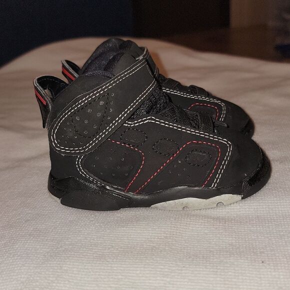 2022 Jordan 6-17-23 TD Black Dark Driftwood Nike Shoes Toddler Size 4 4c - Picture 1 of 8